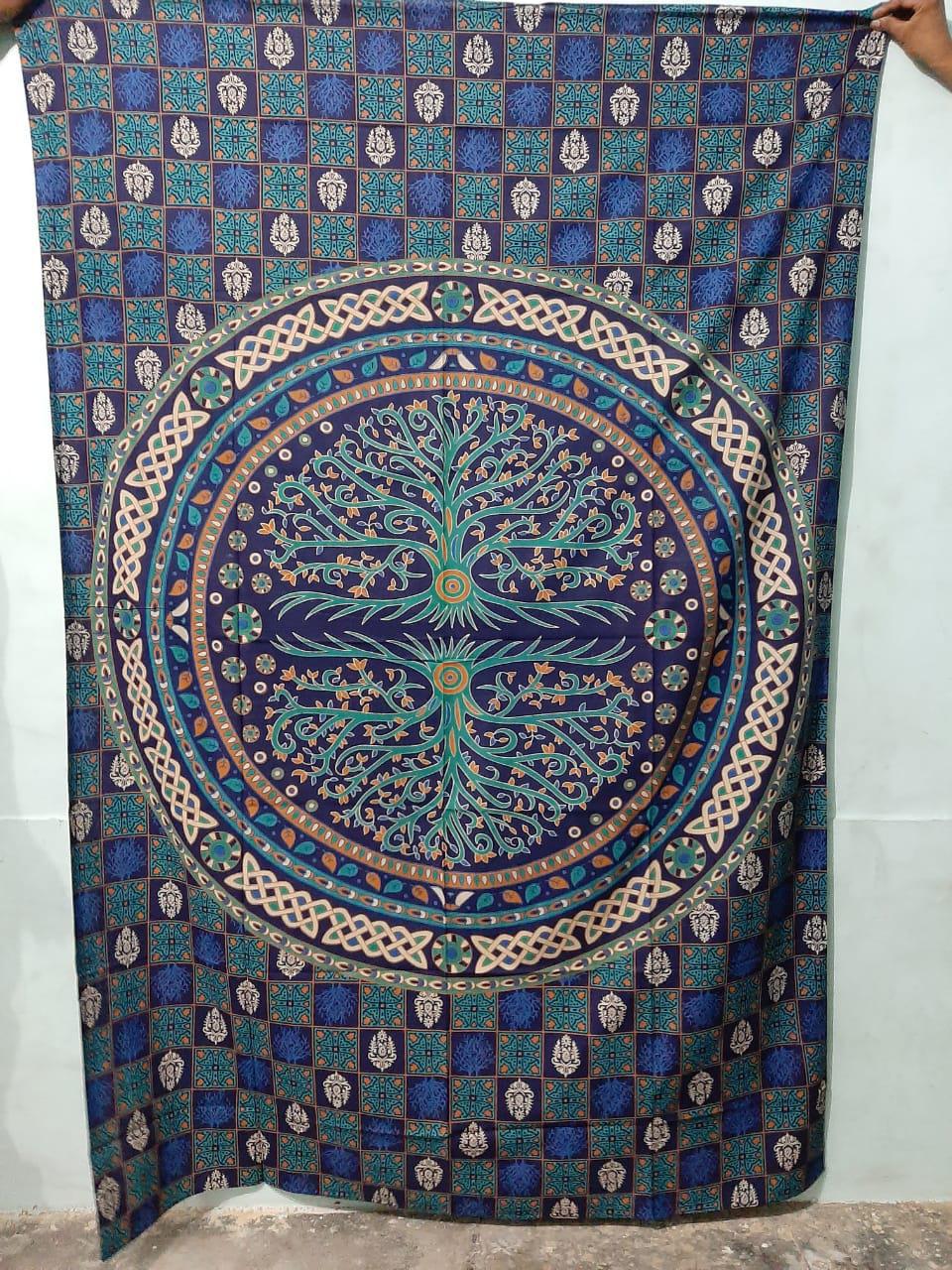 Mandala Wall Hanging Handmade Cotton Tapestry 84"x54" inch - Image 6