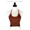 Bikini Top/ Rayon Halter Neck Embroidery and Fringe Crop Top with Tie in the Back, 1 Size Fits Most - Image 11