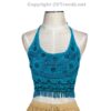 Bikini Top/ Rayon Halter Neck Embroidery and Fringe Crop Top with Tie in the Back, 1 Size Fits Most - Image 19