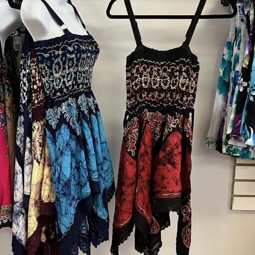 Batik Printed 4-Corner Handkerchief Dress