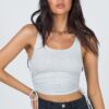 Side Adjustable Crop Top Ribbed Fabric 95% Cotton, 5% Spandex - Image 5