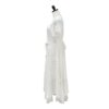 Short Sleeves Victorian Style Corset Dress with Lace & Floral Threadwork - Image 20