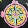 MC Compass Wall Hanging Handmade Cotton Tapestry 84"x54" inch - Image 2
