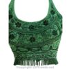 Bikini Top/ Rayon Halter Neck Embroidery and Fringe Crop Top with Tie in the Back, 1 Size Fits Most - Image 25