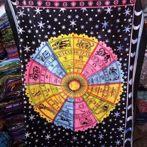 Zodiac Poster Wall Hanging Handmade Cotton Tapestry 40"x30" inch with color options