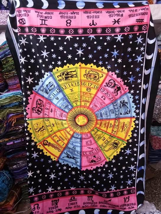 Zodiac Poster Wall Hanging Handmade Cotton Tapestry 40"x30" inch with color options