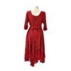 Long Sleeves Victorian Style Corset Dress with Georgette Lace & Threadwork - Image 17
