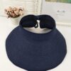 Visor Hat with Adjuster Velcro and Bow;  Adult One Size Fits Most (22-23 inches), adjustable size - Image 2