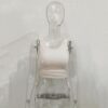 Side Adjustable Crop Top Ribbed Fabric 95% Cotton, 5% Spandex - Image 7