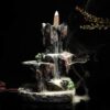 Rockery / Mountain Backflow Incense Burner, Reflux Burner, Large Handmade Ceramic Backflow Cone Sticks Incense Holder Home Décor Craftwork Figurine 16*13.5*23cm VTrendz