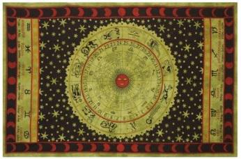 Zodiac Poster Wall Hanging Handmade Cotton Tapestry 40"x30" inch with color options - Image 2