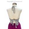 Bikini Top/ Rayon Halter Neck Embroidery and Fringe Crop Top with Tie in the Back, 1 Size Fits Most - Image 8