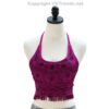 Bikini Top/ Rayon Halter Neck Embroidery and Fringe Crop Top with Tie in the Back, 1 Size Fits Most - Image 50