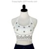Bikini Top/ Rayon Halter Neck Embroidery and Fringe Crop Top with Tie in the Back, 1 Size Fits Most - Image 38