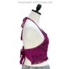 Bikini Top/ Rayon Halter Neck Embroidery and Fringe Crop Top with Tie in the Back, 1 Size Fits Most - Image 52