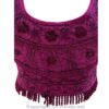 Bikini Top/ Rayon Halter Neck Embroidery and Fringe Crop Top with Tie in the Back, 1 Size Fits Most - Image 51