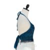 Bikini Top/ Rayon Halter Neck Embroidery and Fringe Crop Top with Tie in the Back, 1 Size Fits Most - Image 47