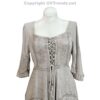 Long Sleeves Victorian Style Corset Dress with Georgette Lace & Threadwork - Image 32